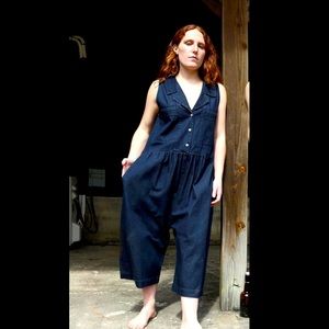 Ilana Kohn Dark Denim Violet Jumpsuit